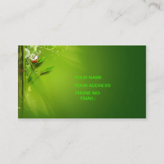carte de visite vert de ciel