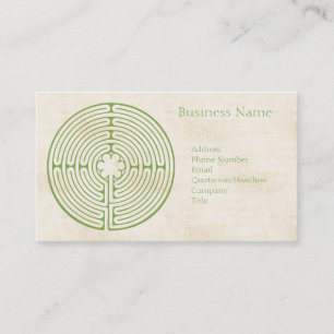 Carte De Visite Vert de labyrinthe de Chartres