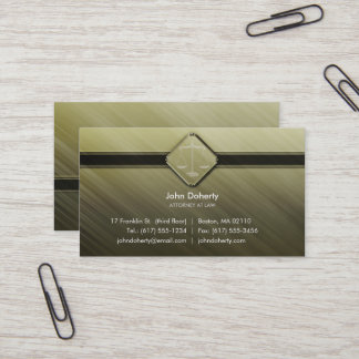 Carte De Visite Vert de l'AVOCAT |