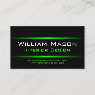 Carte de visite vert de professionnel de deux