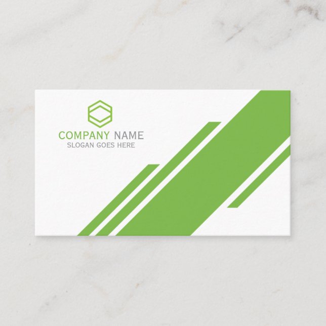 Carte de visite vert d'entreprise professionnel mo (Devant)