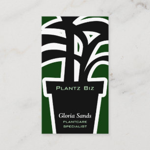 Carte De Visite Vert d'horticulture de plantes d'intérieur