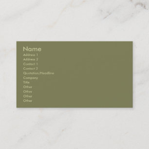 Carte de visite vert d'olive