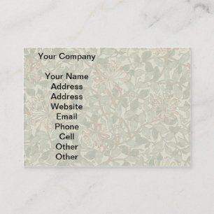 Carte De Visite Vert doux Vintage William Morris Honeysuckie