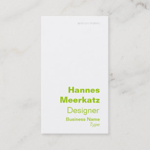 Carte de visite vert élégant de latitude et de