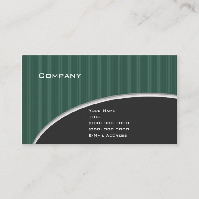 Carte De Visite Vert élégant V.2 (Devant)