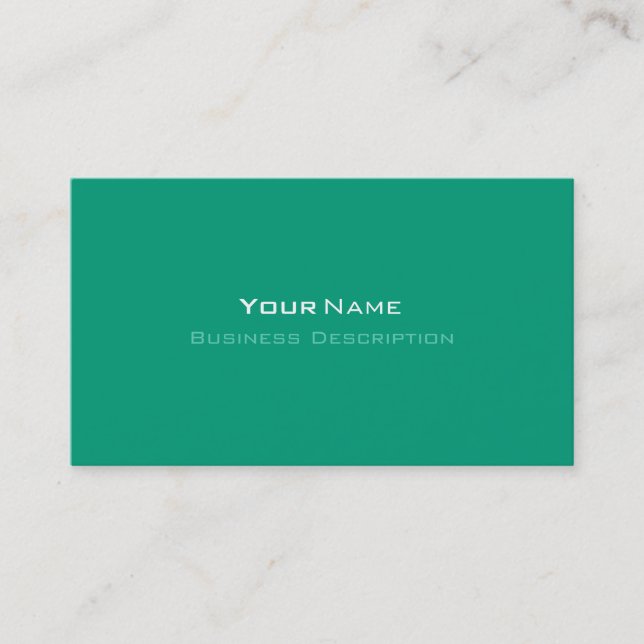Carte de visite vert émeraude minimal (Devant)