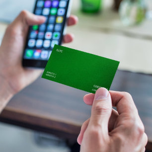 Carte De Visite Vert émeraude profond