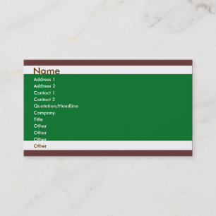 Carte De Visite Vert et brun