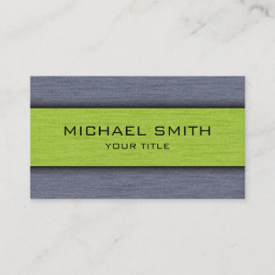 Carte De Visite Vert et gris Professionnel Moderne