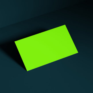 Carte De Visite vert fluorescent -blanc