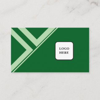 Carte de visite vert foncé à design triangulaire m