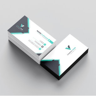 Carte De Visite Vert foncé moderne