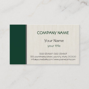 Carte De Visite Vert foncé professionnel élégant moderne