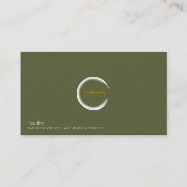 Carte de visite vert herbe (Devant)