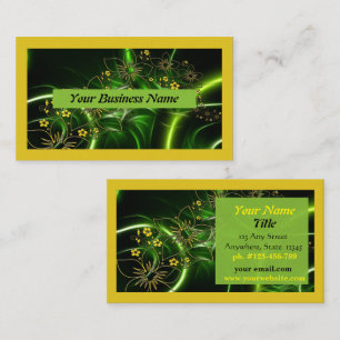 Carte de visite Vert Jaune moderne
