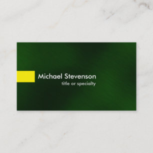 Carte De Visite Vert Jaune Moderne Consultant unique