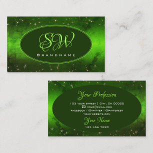Carte De Visite Vert Marbré Motif mignonne Parties scintillant éto