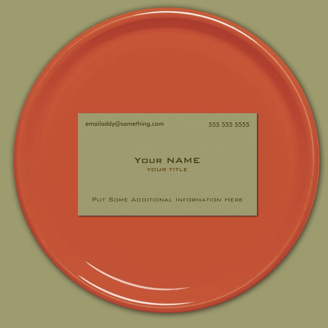 Carte De Visite Vert militaire moderne (Créateur téléchargé)