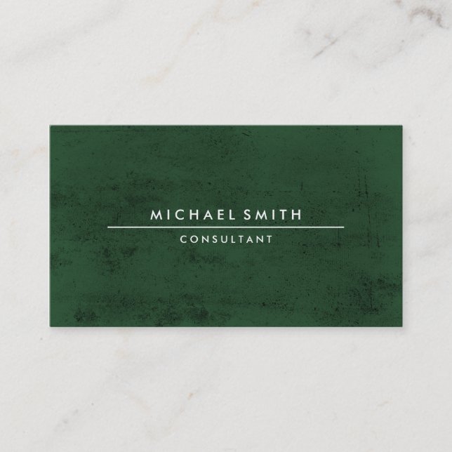 Carte De Visite Vert minimaliste (Devant)