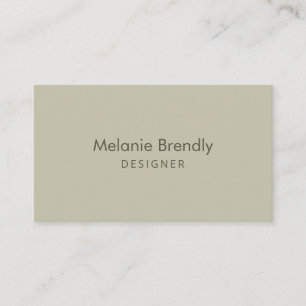 Carte de visite vert minimaliste moderne