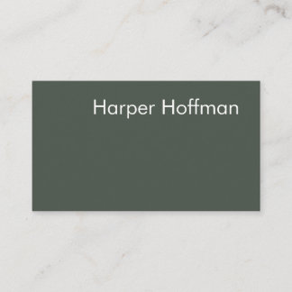 Carte de visite vert minimaliste professionnel de