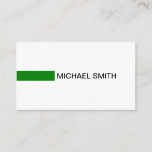 Carte De Visite Vert moderne Élégant Professionnel Blanc clair