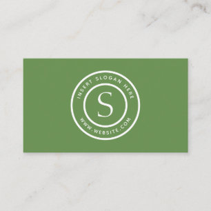 Carte De Visite Vert moderne simple simple professionnel de logo