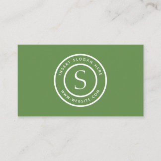 Carte De Visite Vert moderne simple simple professionnel de logo