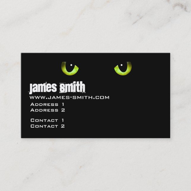 Carte De Visite Vert noir des plots réflectorisés (Devant)