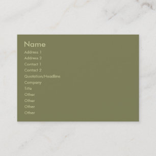 Carte de visite vert olive
