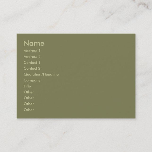 Carte de visite vert olive (Devant)