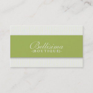 Carte de visite vert olive avec points simples