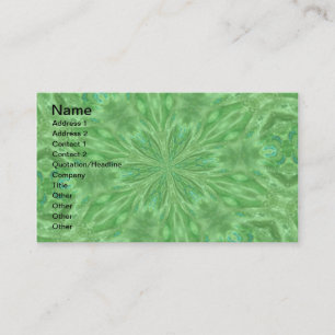 Carte de visite vert Peacock