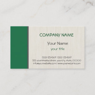 Carte De Visite Vert printemps foncé professionnel élégant moderne