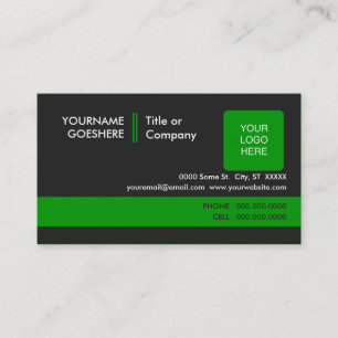 Carte De Visite vert professionnel 2