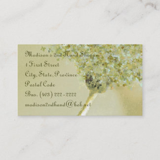 Carte De Visite Vert sauge de marguerite de TemplateButterfly de