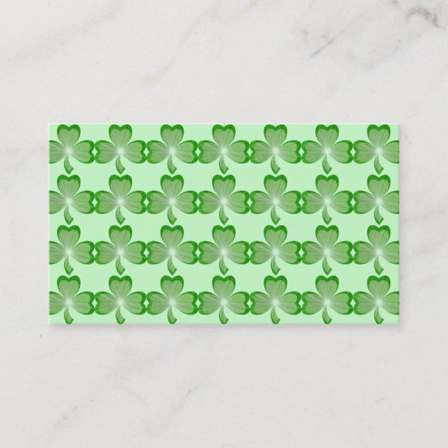 carte de visite vert shamrock (Devant)