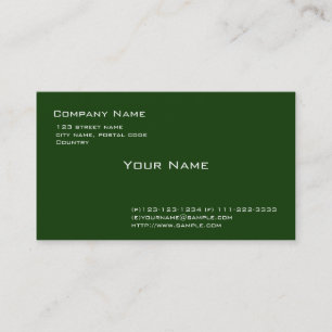 Carte De Visite vert uni