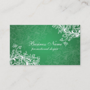 Carte De Visite Vert vert de rouleau vintage simple