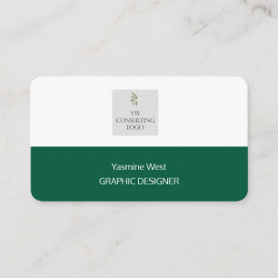 Carte de visite verte élégante moderne