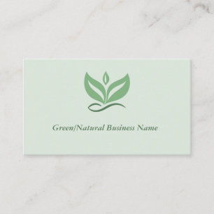 Carte de visite verte ou naturelle