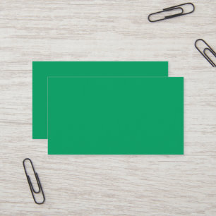 Carte de visite verte trèfle