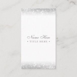 Carte de visite vertical argenté Luxe élégant