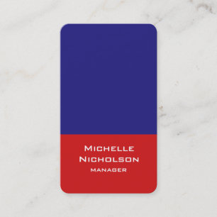 Carte De Visite Vertical Artistique Rouge Bleu Design unique