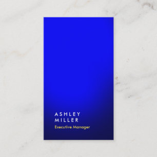 Carte De Visite Vertical bleu couleur professionnelle moderne simp