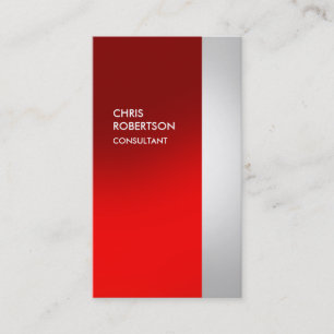 Carte de visite Vertical Coloré Gris Rouge