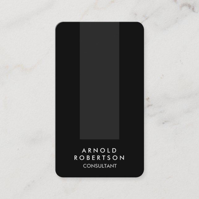 Carte de visite vertical gris noir arrondi (Devant)