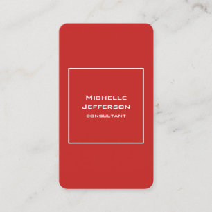 Carte De Visite Vertical Rouge Moderne Élégant Tendance Minimalist