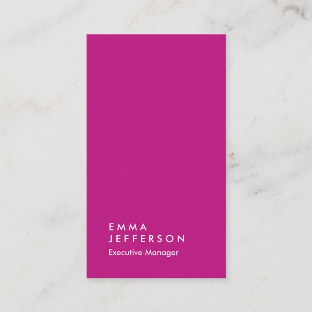Carte De Visite Vertical rouge violet girly professionnel (Devant)
